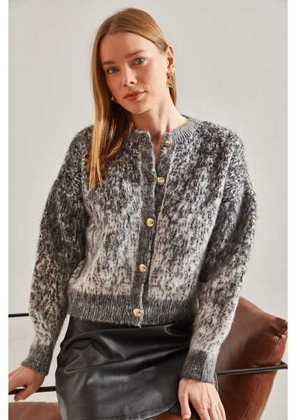 Kadın Düğmeli Şardonlu Triko Hırka fiyatları