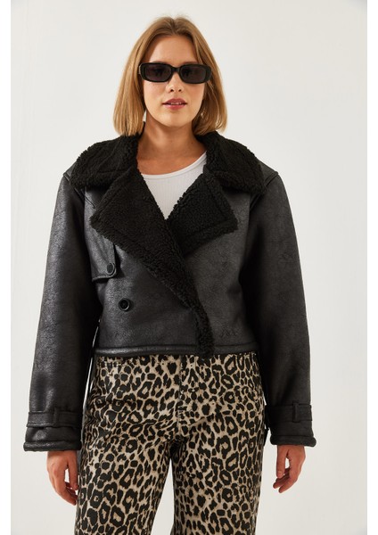 Kadın Aller Detay Crop Lamine Mont fırsatları