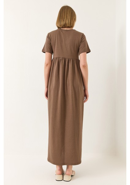 Kadın Büzgülü Uzun Örme Elbise modelleri