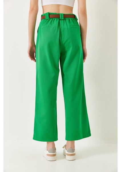 Kadın Kemerli Kalın Köprülü Gabardin Pantolon fırsatları