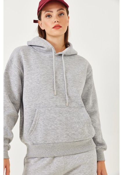 Kadın Kanguru Cepli Sweatshirt Mbhs fiyatları