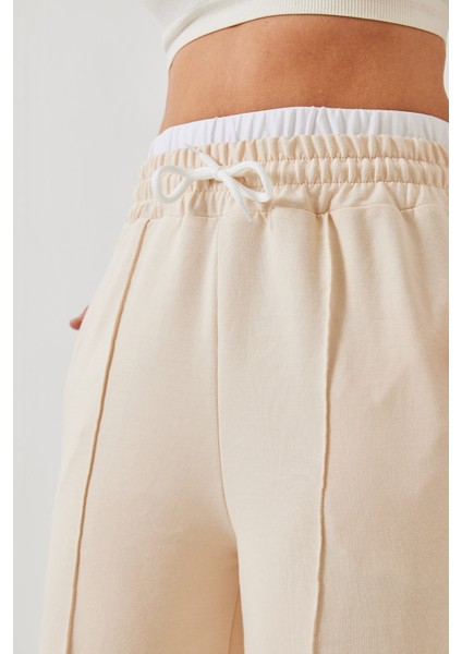 Kadın Bel Bağlamalı Lastikli Pantolon Mbhs modelleri