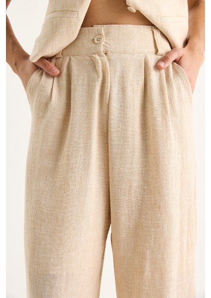 Kadın Yüksek Bel Pantolonlu Yelekli Astarlı Alt-Üst Takım indirimleri