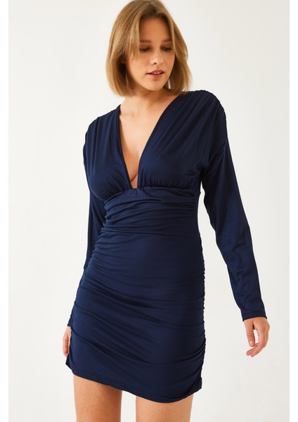 Kadın Yanları Büzgülü Elbise