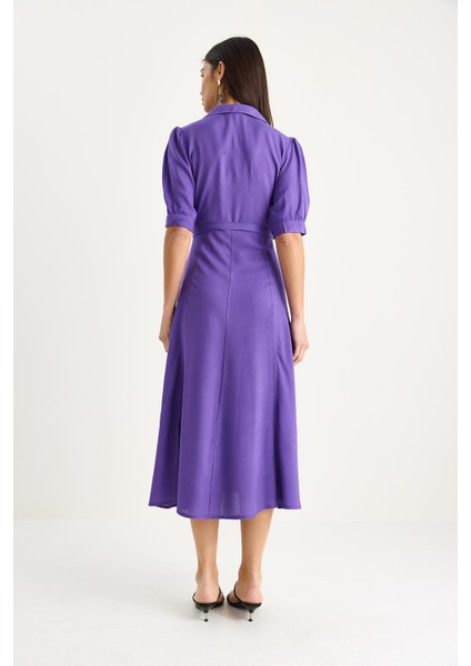 Kadın Kuşaklı Yazlık Gömlek Elbise modelleri