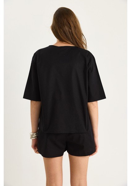 Kadın Masai Bağlamalı Gömlek Beli Lastikli Cep Detaylı Şort Poplin Takım modelleri