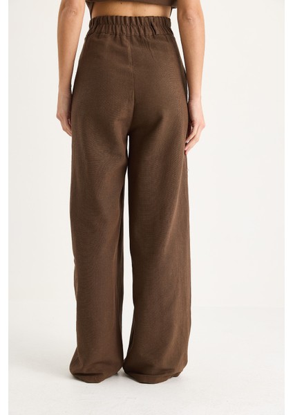 Kadın Yüksek Bel Pantolonlu Yelekli Astarlı Alt-Üst Takım