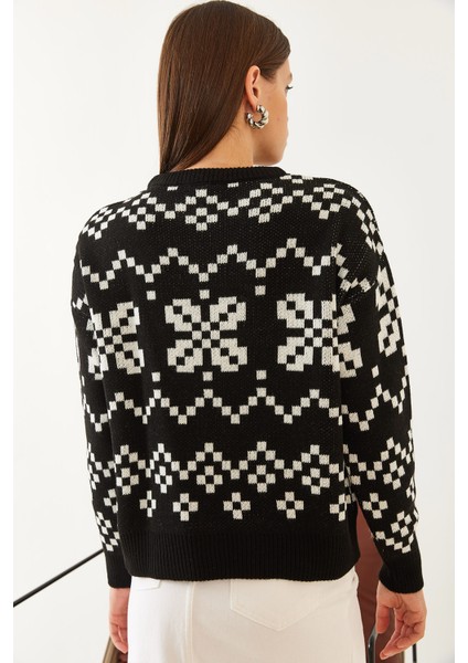 Kadın Desenli Triko Kazak fiyatları