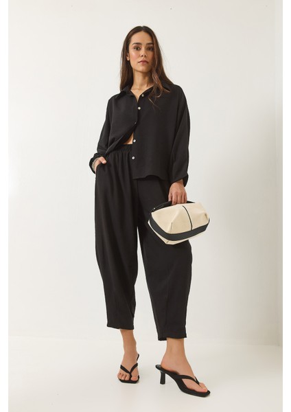 Kadın Yarasa Kol Gömlek Şalvar Pantolonlu Eliza Alt-Üst Takım fiyatları