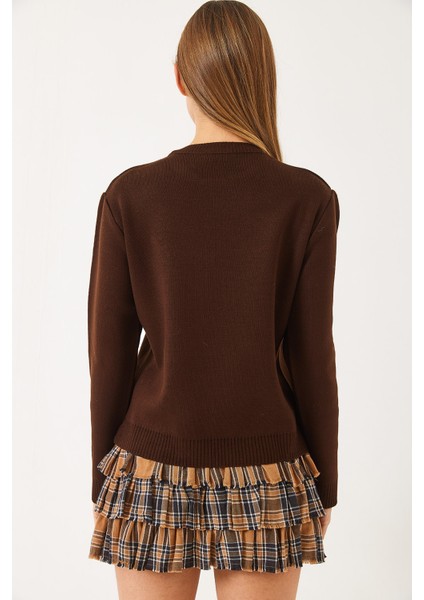 Kadınteddy Nakışlı Basic Kazak indirimleri