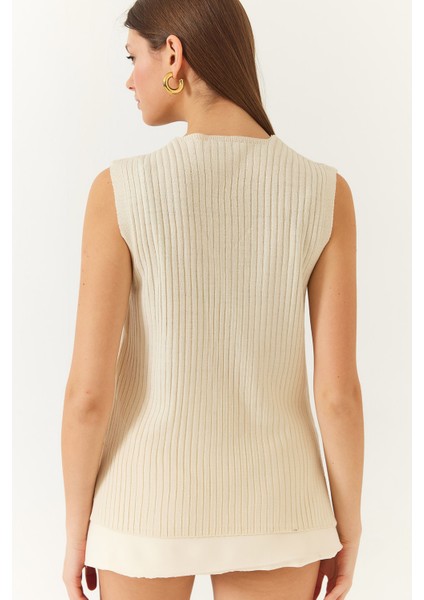 Kadın V Yaka Triko Süveter modelleri