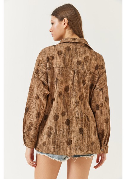 Kadın Düşük Omuz Empirme Oversize Gömlek modelleri