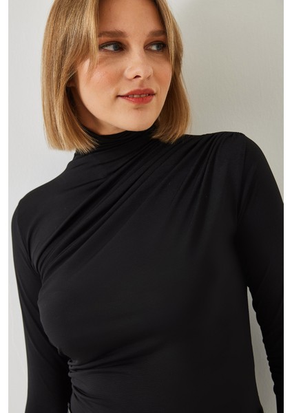 Kadın Balıkçı Yaka Desenli Bluz - fiyatları