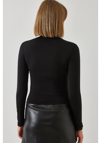 Kadın Balıkçı Yaka Desenli Bluz - modelleri