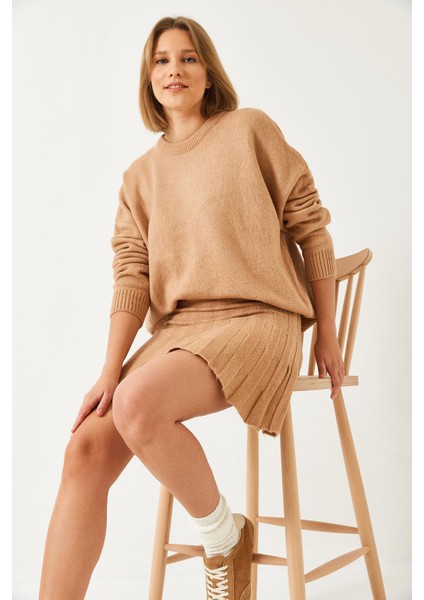 Kadın Etekli Triko Alt Üst Takım