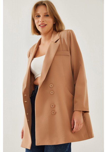 Kadın Kruvaze Blazer Ceket Mbms