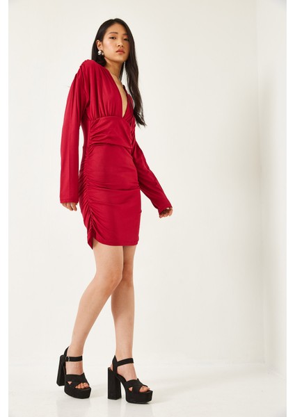 Kadın Yanları Büzgülü Elbise fiyatları