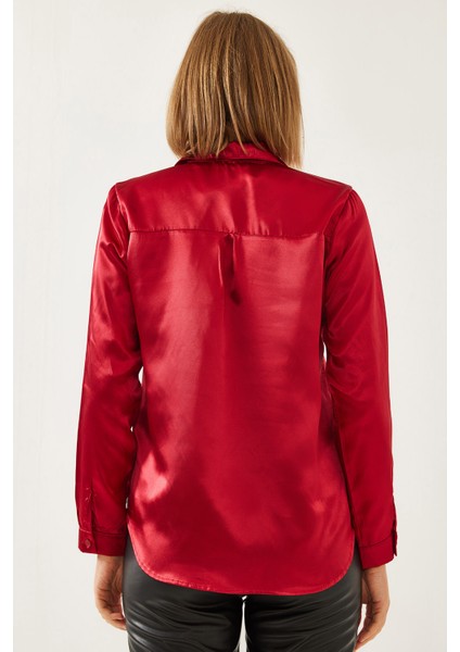 Kadın Basic Saten Gömlek modelleri