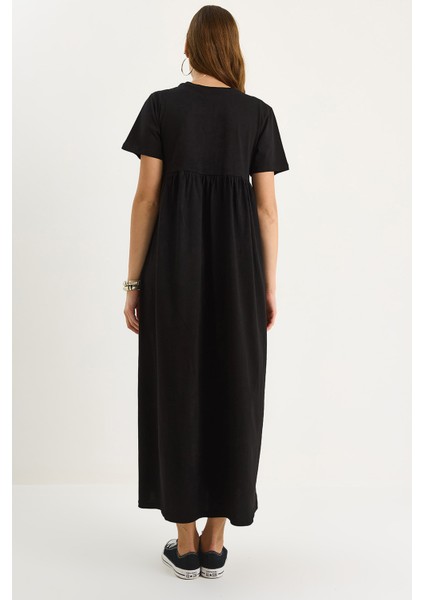 Kadın Büzgülü Uzun Örme Elbise indirimleri