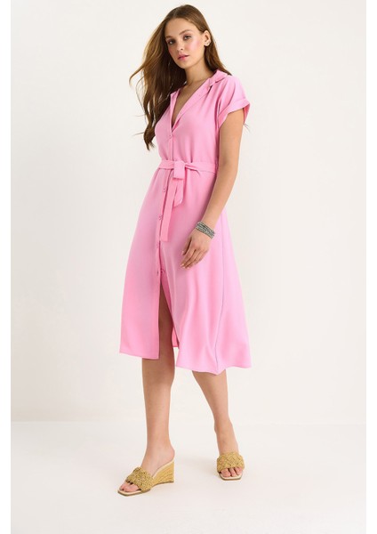 Kadın Kuşak Detaylı Linda Gömlek Elbise fiyatları