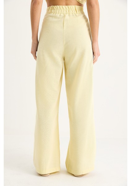 Kadın Yüksek Bel Pantolonlu Yelekli Astarlı Alt-Üst Takım