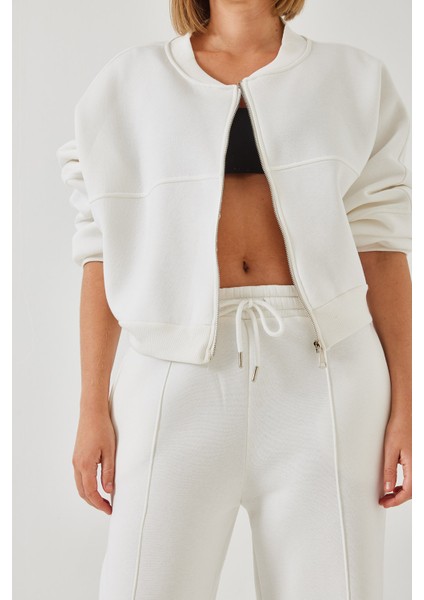 Kadın Üç Iplik Fermuarlı Şardonlu Alt Üst Takım fiyatları