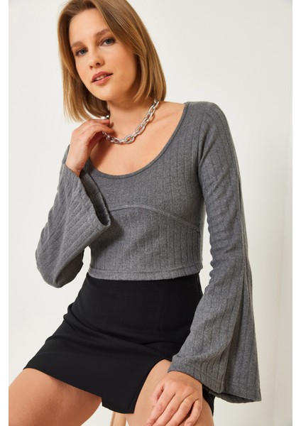 Kadın Crop Bluz