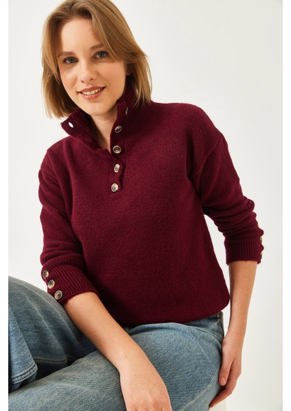 Kadın Kolu Patlı Triko Kazak modelleri