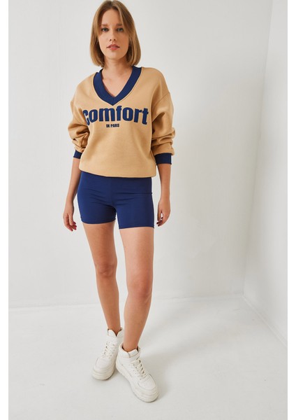 Kadın Comfort Baskılı Sweatshirt modelleri