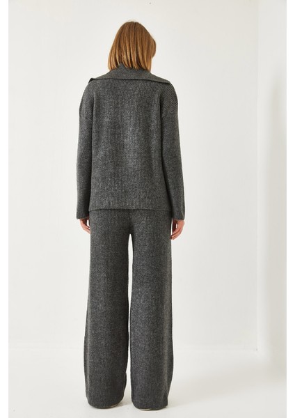 Kadın Gömlek Yaka Kalın Triko Alt Üst Takım fırsatları