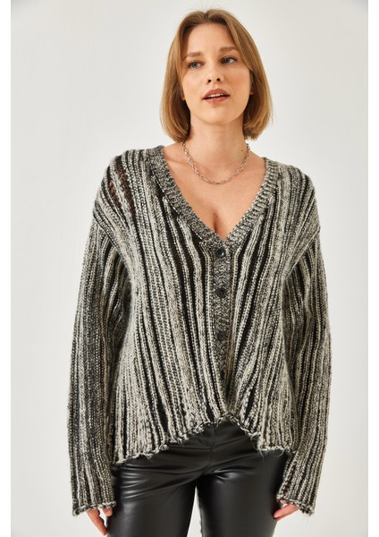 Kadın Links Örgü Salaş Triko Hırka fırsatları