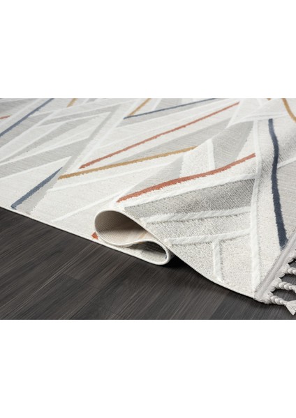 Sümer SM013A Krem Renli Halı Renkli Geometrik Desenli Dekoratif Modern Antialerjik Salon Halısı fırsatları