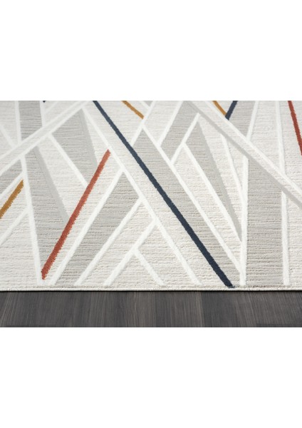 Sümer SM013A Krem Renli Halı Renkli Geometrik Desenli Dekoratif Modern Antialerjik Salon Halısı indirimleri