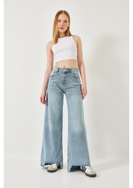 Kadın Paça Detaylı Mom Pantolon fiyatları