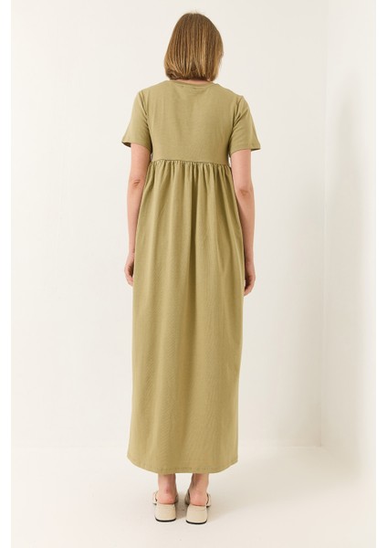 Kadın Büzgülü Uzun Örme Elbise modelleri