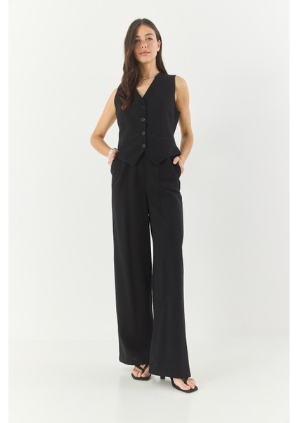 Kadın Yüksek Bel Pantolonlu Yelekli Astarlı Alt-Üst Takım fiyatları