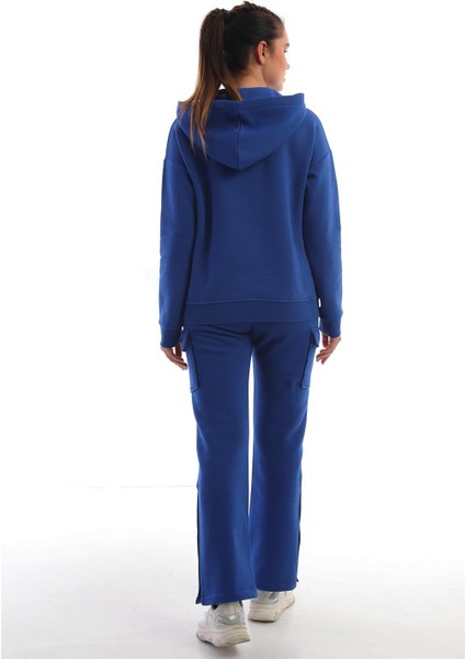 Çıt Çıtlı Kapüşonlu Sweatshirt Kadın Eşofman Takım Saks modelleri