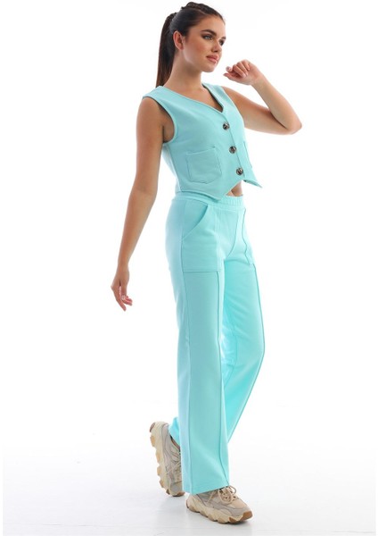 Yelekli İkili Kadın Takım Mint fiyatları