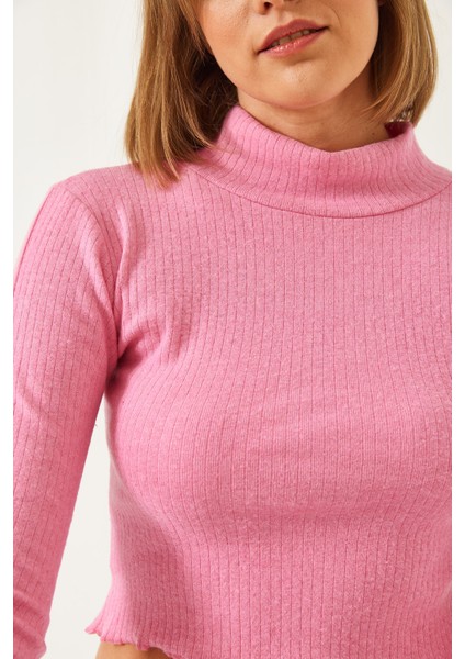 Kadın Yarım Balıkçı Yaka Bluz fiyatları