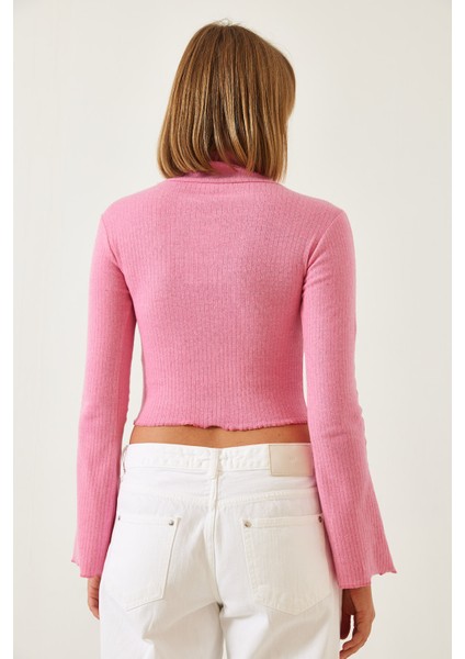 Kadın Yarım Balıkçı Yaka Bluz modelleri