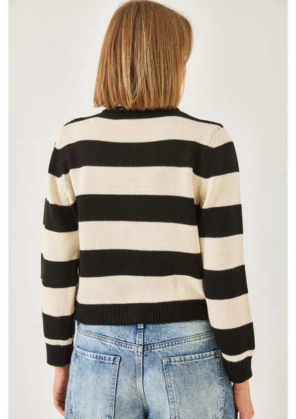 Kadın Çizgili Triko Hırka indirimleri
