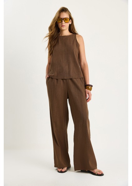 Kadın Keten Bluz Pantolon Takım modelleri