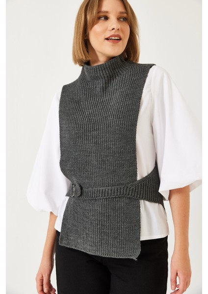 Kadın Yandan Bağlamalı Süveterli Gömlek fiyatları