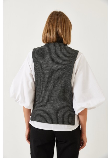 Kadın Yandan Bağlamalı Süveterli Gömlek modelleri