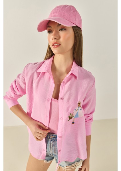 Kadın Nakış Detaylı Uzun Kollu Ayrobin Gömlek Mg fiyatları