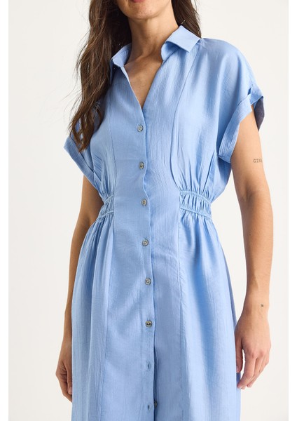 Kadın Beli Lastikli Crush Gömlek Elbise fiyatları