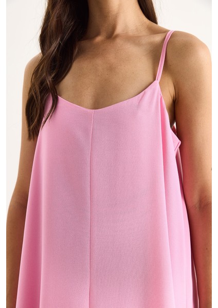 Kadın Ip Askılı Astarlı Dökümlü Rahat Yazlık Elbise fırsatları