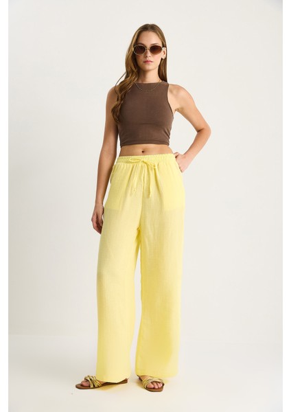 Kadın Müslin Palazzo Pantolon fiyatları