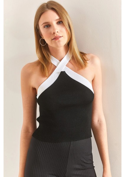 Kadın Fitilli Çapraz Yaka Triko Bluz modelleri