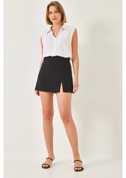 Kadın Kolsuz Viskon Gömlek